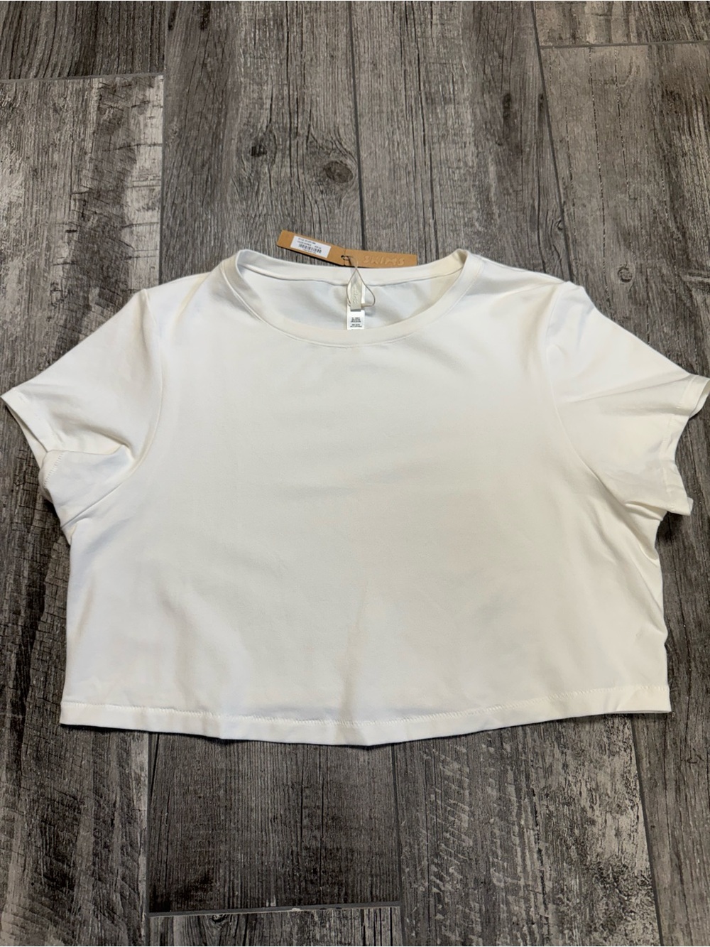 SKIMS Cotton Jersey Super Cropped T-Shirt NWT 4X Marble